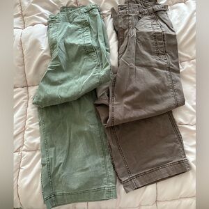 old navy high waisted pants chino wide legged pants cropped